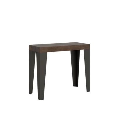 Console extensible - Flame - Premium - Noyer - Blanc