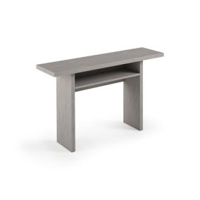 Console extensible lavande, Table à manger avec ouverture pliante, Console polyvalente extensible, 120x70h75 cm, Ciment