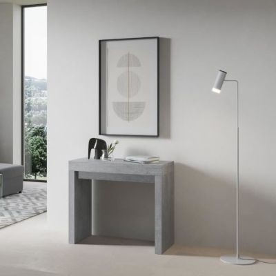 Console extensible - Roxell - Blanc ciment - Design et polyvalence