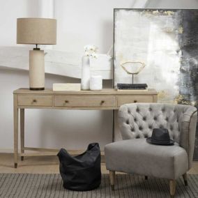 Console Ines chêne blanchi 160x86x45cm