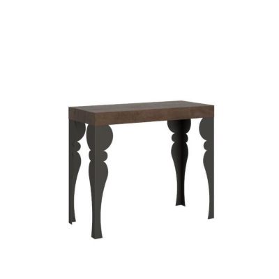 Console PAXON PREMIUM en noyer extensible à 300 cm - Paxon - Blanc - Ligne arabe et raffinée