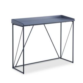 Console Structure Noir avec Plateau Gris - L100 cm