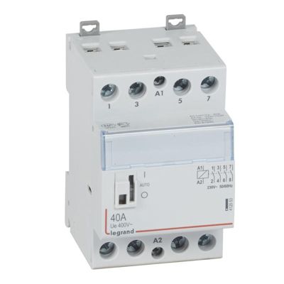 Contacteur de puissance CX3  bobine 230V  - 4P 250V  - 40A - contact 4F - 3 modules - 412553 - LEGRA