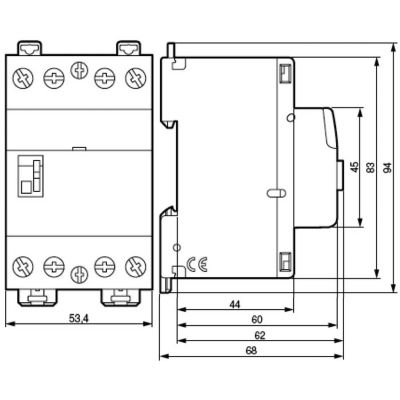 Contacteur de puissance CX3  bobine 230V  - 4P 250V  - 40A - contact 4F - 3 modules - 412553 - LEGRA