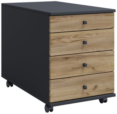 Conteneur de rôle Lona H. 57 x L. 42 x P. 75 cm Anthrazit / Honig-Eiche