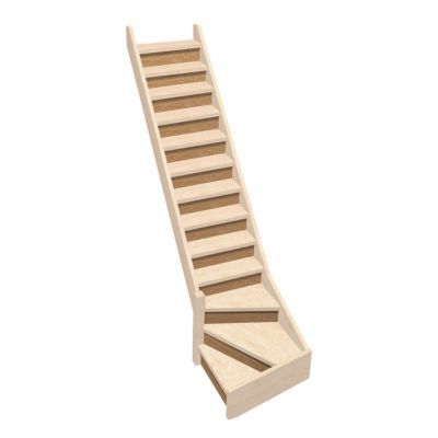 Contremarche escalier 1/4 tournant Kordo 80 cm