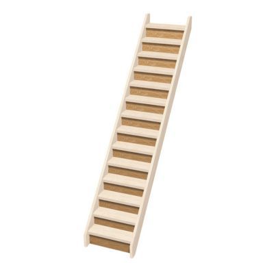 Contremarche escalier droit Normandie sapin Kordo