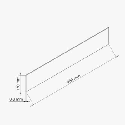 Contremarche Escalier PVC - Rétro Bleu Pétrole H. 17 x L. 98 cm - Lot de 5