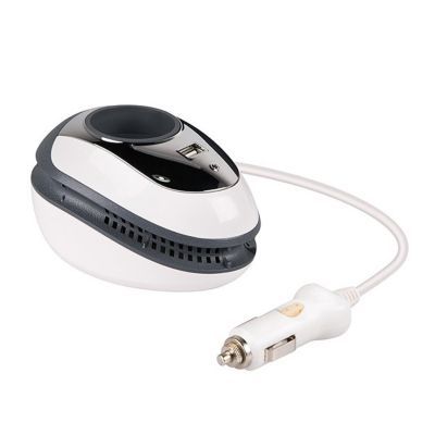 Onduleur Voiture 150W 12V Vers 230V - 2 Ports USB + Allume-Cigare, Puissance Crête 300W, Idéal Camping & Voyages