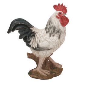 Coq blanc en résine 30 cm 24.5 x 13 x 29.7 Type: Animaux décoratifs