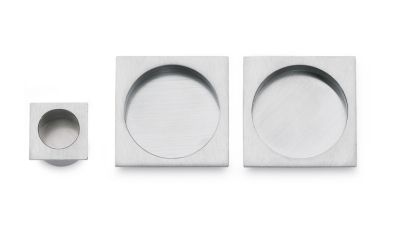 Coquille de tirage carré chrome satiné Ø48mm