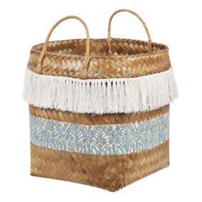 Corbeille boho en bambou naturel MESUJI