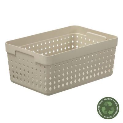 Corbeille design pour bureau ou salle de bain XL - Beige