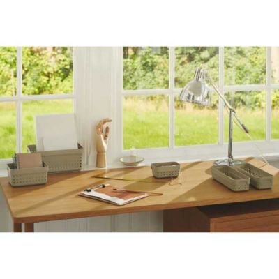 Corbeille design pour bureau ou salle de bain XL - Beige