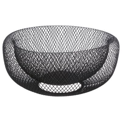 Corbeille à fruits en acier Blanc, H. 13 cm, MAYAJ