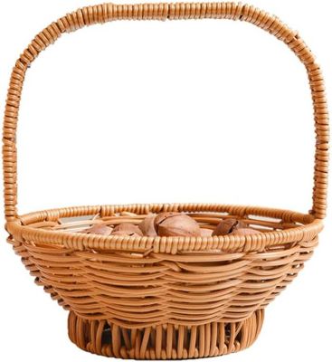 Corbeille à Fruits Tressée avec Anse Pratique