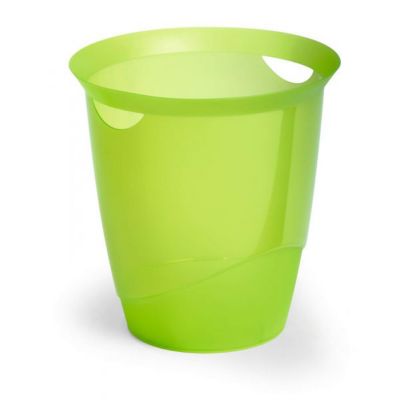 Corbeille à papier design translucide coloré 16 litres - Vert