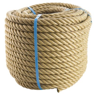 Corde beige polypropylène  50m, Diamètre18mm