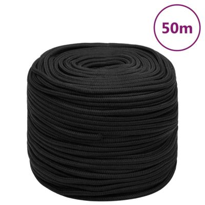 Corde de bateau Noir complet 10 mm 50 m Polypropylène