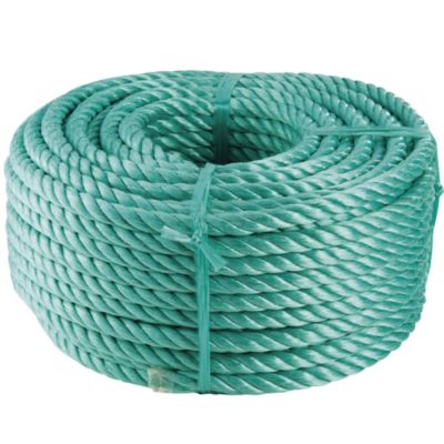 Corde en polyester verte  40m, Diamètre10mm
