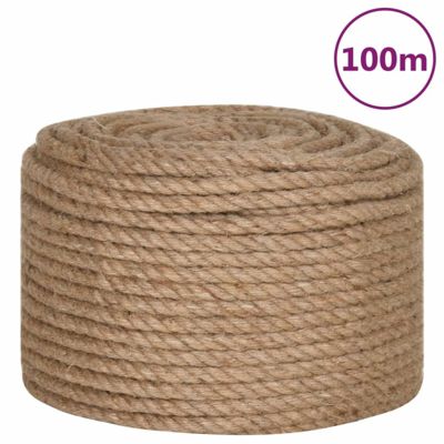 Corde jute 100 pourcent naturelle 10 mm 100 m resistant et flexible