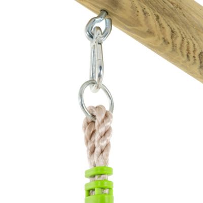Corde à nœuds  en chanvre H190-250cm noir