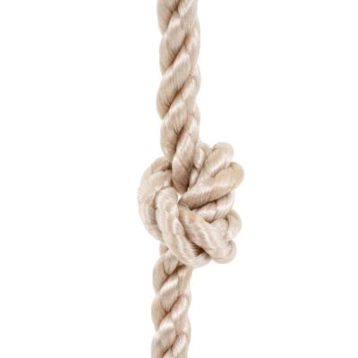 Corde à nœuds  en chanvre H190-250cm noir