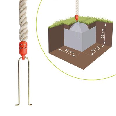 Corde a noeuds Trigano 2 2,5 m portique bois metal