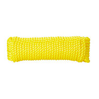 Corde torsadée en polypropylène jaune DIALL ø8 mm, 15 m