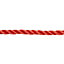 Corde torsadée en polypropylène rouge ø 6 mm, 20 m
