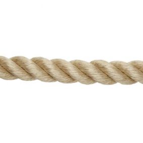 Corde torsadée de rampe beige Diall ø32 mm, vendue au mètre linéaire