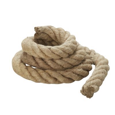 Corde torsadée de rampe en chanvre Diall ø32 mm, vendue au mètre linéaire