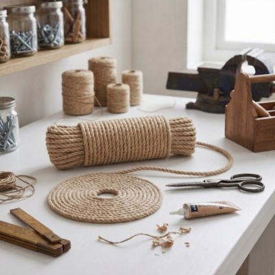 Corde torsadée en jute Diall ø10 mm, 10 m