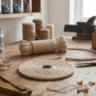 Corde torsadée en jute Diall ø10 mm, 10 m