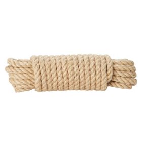 Corde torsadée en jute DIALL ø14 mm, 10 m