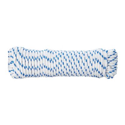 Corde torsadée en polypropylène blanche et bleue Diall ø5mm, 20 m