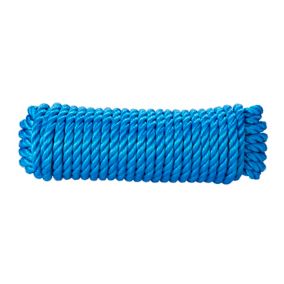 Corde torsadée en polypropylène bleue DIALL ø12 mm, 20 m