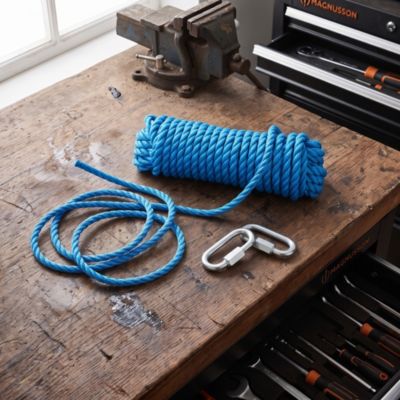 Corde torsadée en polypropylène bleue Diall ø12 mm, 7.5 m