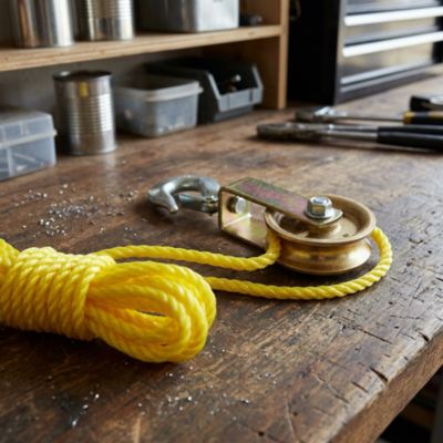 Corde torsadée en polypropylène jaune DIALL ø8 mm, 50 m