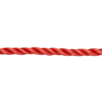 Corde torsadée en polypropylène rouge ø 6 mm, 20 m