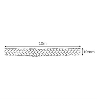 Corde tressée en nylon blanc Diall ø8 mm, 10 m