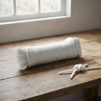 Corde tressée en polypropylène blanche DIALL ø4 mm, 20 m