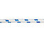 Corde tressée en polypropylène blanche et bleue DIALL ø12mm, 15 m