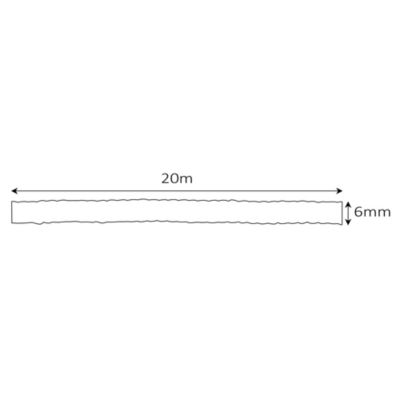 Corde tressée en polypropylène blanche et bleue Diall ø6 mm, 20 m