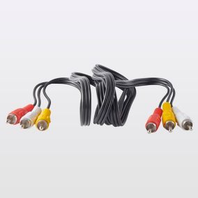 Cordon audio 3RCA Mâle / Mâle noir Blyss, 1.5 m