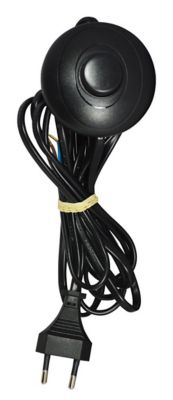 Cable prise, noir ou corde, avec interrupteur, 400cm, Jolies Trouvailles