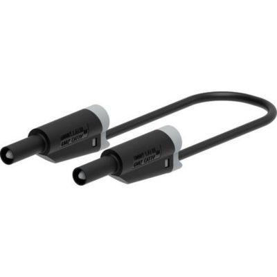 Cordon de mesure enfichable 4 mm 2711-IEC-CD1-50N, 50 cm, noir
