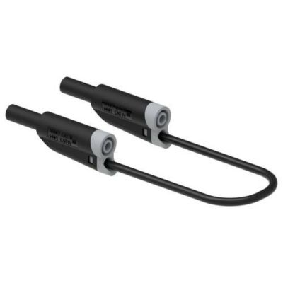 Cordon de mesure enfichable 4 mm 2711-IEC-CD1-50N, 50 cm, noir