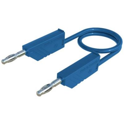 Cordon de mesure Hirschmann MLN 50/1 0,50 m avec fiches banane 4 mm empilables, double isolation