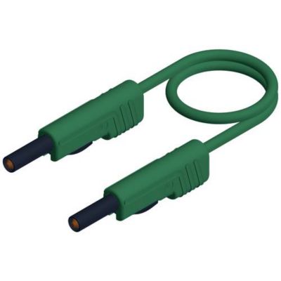Cordon de mesure sécurité 0,25 m vert banane 4 mm, 16 A, 1000 V, double ...